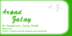 arpad zalay business card